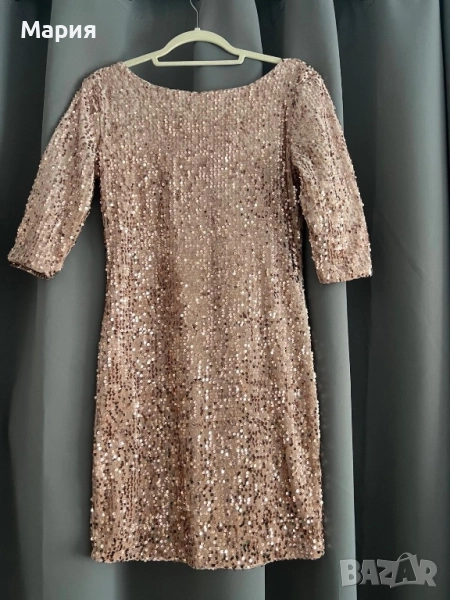 Нова рокля с пайети и дълъг ръкав Esmara, снимка 1