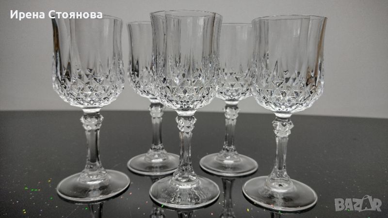 Cristal D’ Arques. 5 броя кристални чаши за ликьор, оловен кристал, 50 мл, снимка 1