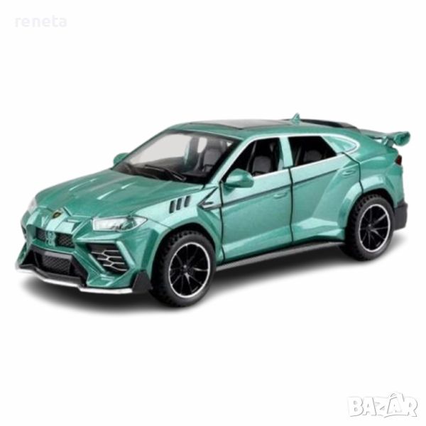 Играчка Кола, Lamborghini, Звук, Метална, Зелена, 16х6х5 см, снимка 1