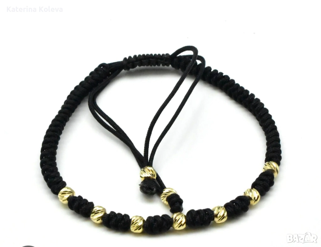 Гривна със златни14к топчета, снимка 1