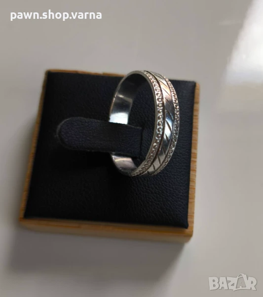 Ново сребърно пръстенче – 925 проба, лазерно клеймо, снимка 1