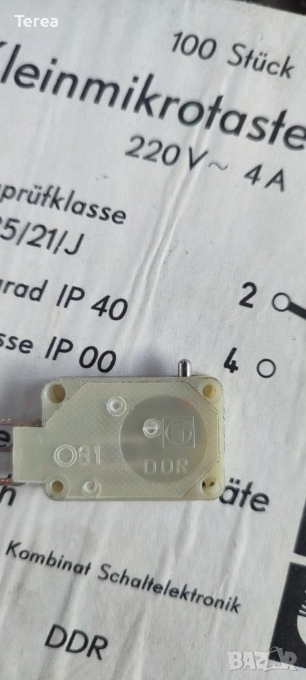 микропревключвател тип CX2 220VAC 4A IP40 , снимка 1