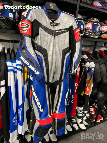 Кожен мото екип SPIDI R2 EVO Vented.50-M ,гърбица и всички протектори, снимка 1