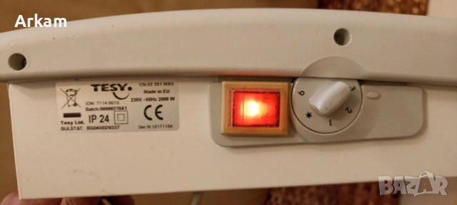 Стенен конвектор TESY 2000 W, снимка 3 - Отоплителни печки - 52416692