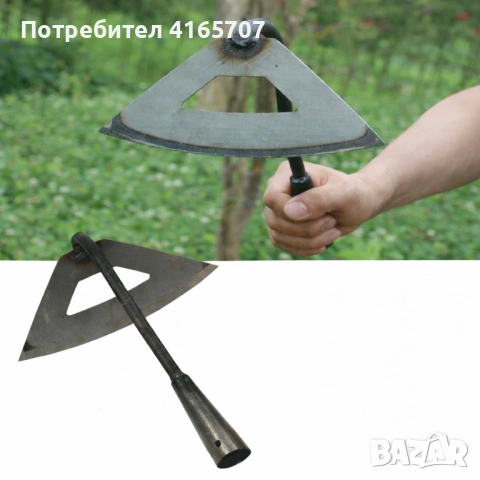 Мотика за плевели от закалена стомана, 30 см, куха дръжка, снимка 6 - Градински инструменти - 53523746