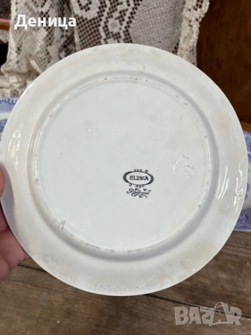 Три старички красавици♥️  Rörstrand  "Slinga" Розов кант и черна декорация Диаметър -21.5 см , снимка 15 - Чинии - 54185989