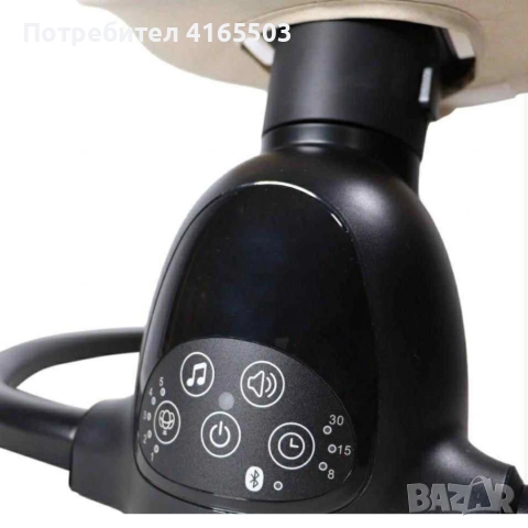 Интелигентен бебешки шезлонг с Bluetooth, дистанционно управление и автоматично люлеене, снимка 4 - Детски шезлонги - 52674933