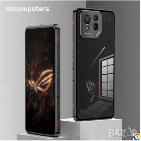 Asus ROG Phone 9 Pro 5G / Asus ROG Phone 9 5G Удароустойчив Калъф Metal Frame с Магнит 360 Градуса З