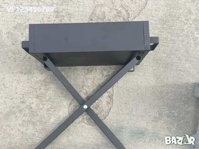 Скара на дървени въглища с сгъваеми крака/неръждавейка