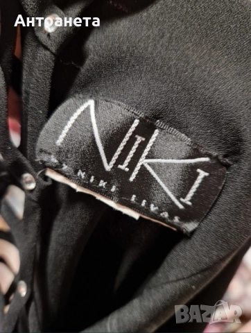 Черна рокля с камъни , снимка 5 - Рокли - 51870530