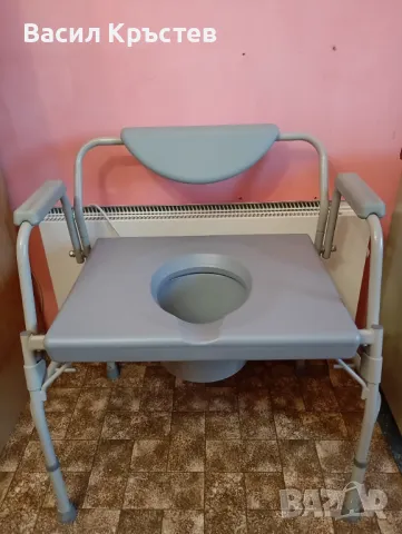 Комбиниран тоалетен стол за тежки хора до 225 кг., Разтегателна маса, Kонструкция за превоз на товар, снимка 2 - Тоалетни столове - 49581755