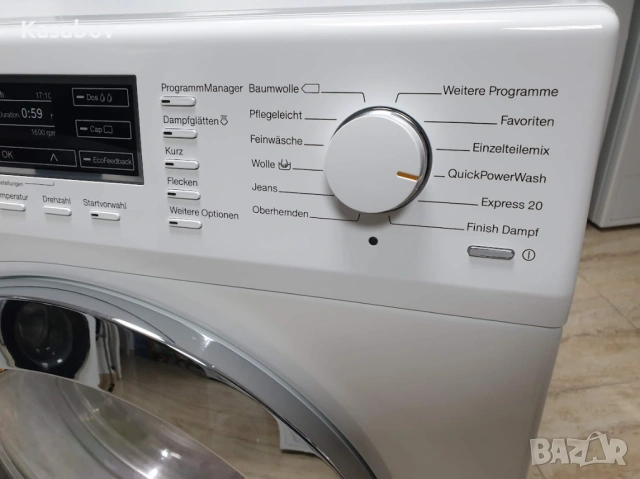 9кг XL - Miele - Пара - TwinDos - Подсветка - Пералня Миеле 12м Гаранция, снимка 3 - Перални - 53921601