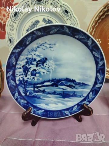 Порцеланови/Керамични чинии за стена , снимка 3 - Чинии - 53479932