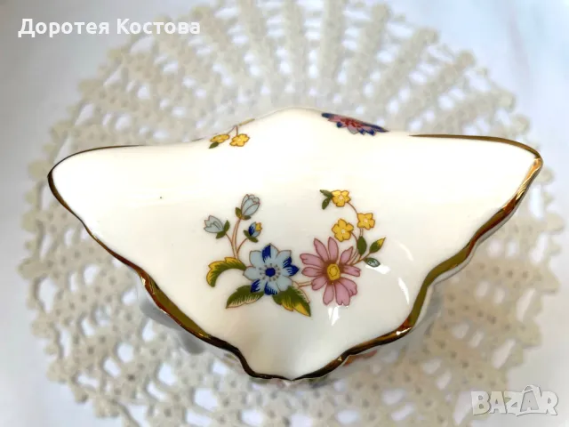 AYNSLEY красива кутийка - бухал от фин костен порцелан от Англия, снимка 10 - Антикварни и старинни предмети - 50181358