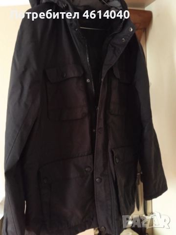 Яка с качулка топла мъжка Angelo Litroco размер L, снимка 2 - Якета - 52432040