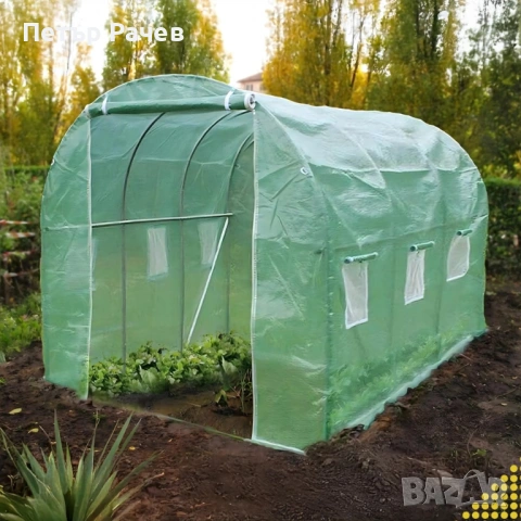 Резервно покривало за оранжерия 3x2x2м – Армирано UV , с цип и прозорци (без рамка), снимка 3 - Оранжерии - 53984348