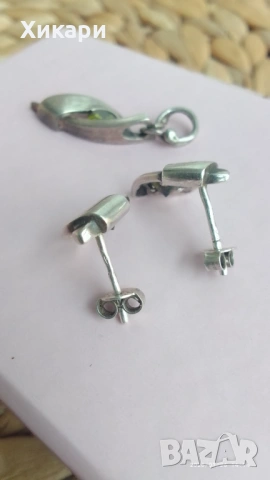 Сребърен комплект с Аквамарин/Сребърен комплект с Оливин, снимка 13 - Бижутерийни комплекти - 51743177