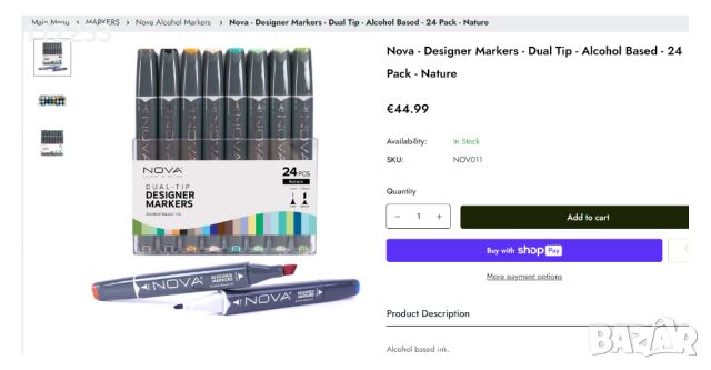 NOVA Dual-Tip Designer Markers-маркери, снимка 2 - Други - 46630023