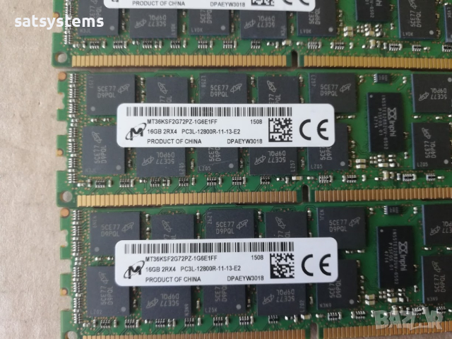 РАМ Памет MT36KSF2G72PZ-1G6E1FF, Micron Kit 4x16GB PC3-12800R (DDR3-1600) Registered ECC, снимка 1 - RAM памет - 45010088