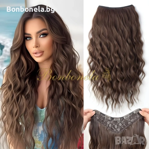 Екстеншън с клипс / треса / треса с клипси / клипс / Удължение за Коса, снимка 3 - Аксесоари за коса - 53034460