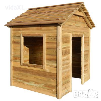 vidaXL Градинска къща за игра, 120x120x146 см, борова дървесина(SKU:44905