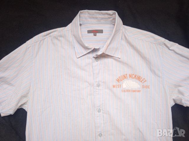S. Oliver  - 100% оригинална мъжка риза с къс ръкав, снимка 1 - Ризи - 46391685