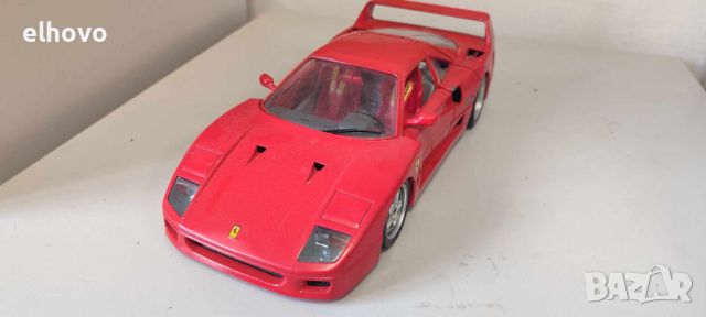 Метална количка Ferrari F40 1987 Burago 1:18, снимка 9 - Колекции - 46670402