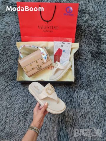 Valentino • Стилни Дамски Комплекти • Различни Цветове , снимка 3 - Чехли - 46736770