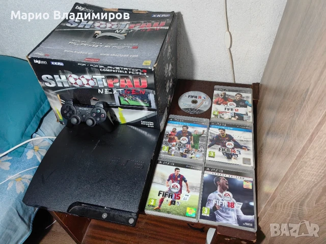 Playstation 3 + shootpad + игри