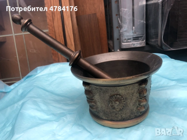 продавам старинно бронзово хаванче с чукало, снимка 7 - Антикварни и старинни предмети - 54073571