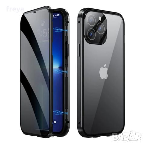 Магнитен кейс iPhone 11 - 15, Pro и Pro Max, private, снимка 6 - Калъфи, кейсове - 45740954