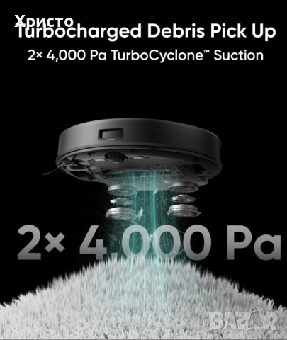 НОВО!!! Робот прахосмукачка Eufy X8 Pro, мощно засмукване 2x4000 Pa