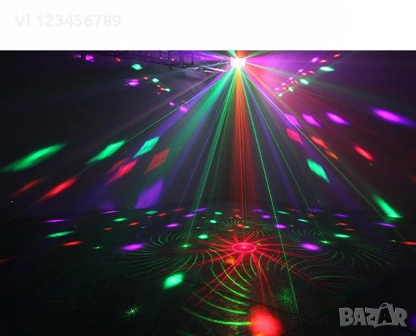 Мощна LED лазерна светкавица диско двойна пеперуда светлина , снимка 9 - Други - 53753105