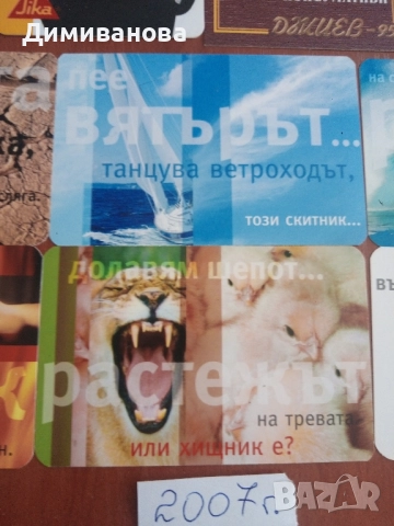 14 малки календарчета от 2007 г. (1), снимка 5 - Колекции - 51632148