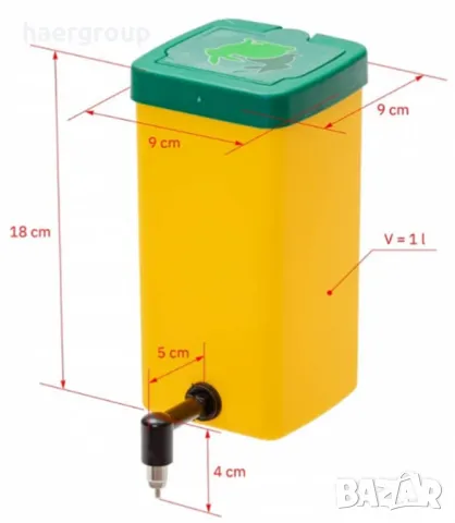 Поилка за зайци 1 литър, снимка 2 - За селскостопански - 47194671