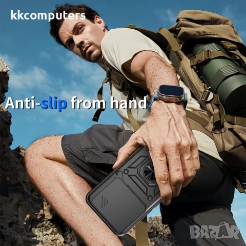 Honor 400 Удароустойчив PC + TPU Калъф с Поставка и Плъзгащ Капак за Камера и Протектор, снимка 6 - Калъфи, кейсове - 50467601