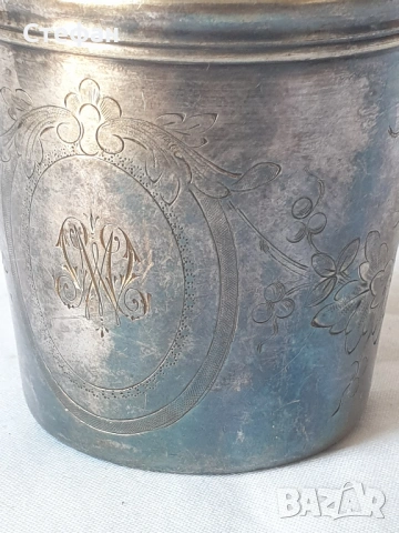 Посребрена чаша, снимка 2 - Антикварни и старинни предмети - 54268572