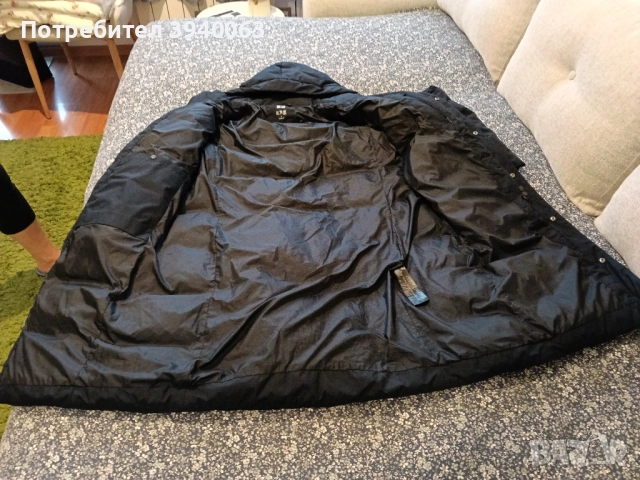 Яке с естествен пух тъмно синьо , снимка 6 - Якета - 52674232