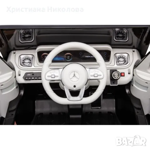 Акумулаторен джип Mercedes EQG Electric G-Class 12V с отварящи се врати меки гуми 4x4, снимка 13 - Детски велосипеди, триколки и коли - 48642786