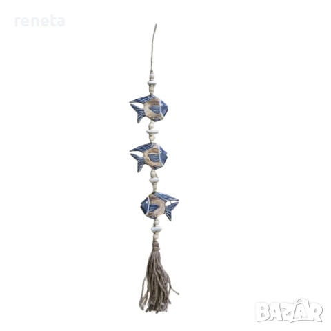 Декорация Рибки, За окачване, Дървена, 100 см, снимка 1