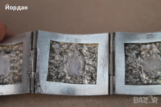 Дамска сребърна гривна , снимка 8 - Гривни - 53877636