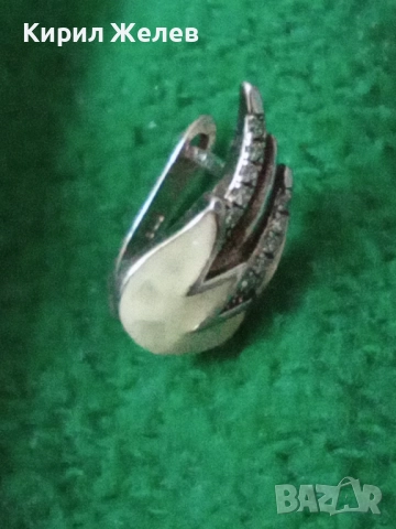 КРАСИВА ЕМАЙЛИРАНА СРЕБЪРНА ОБЕЦА КРИЛЦЕ РОДИРАНО СРЕБРО 925 с ЦИРКОНЧЕТА 38804, снимка 10 - Обеци - 50535993