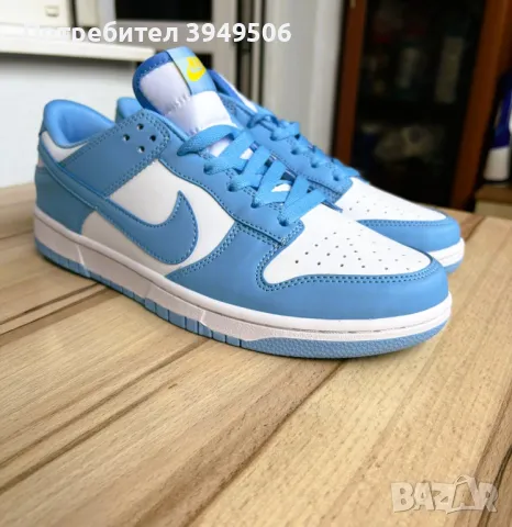 Nike Dunk 1 Low University Blue, снимка 2 - Маратонки - 48585483