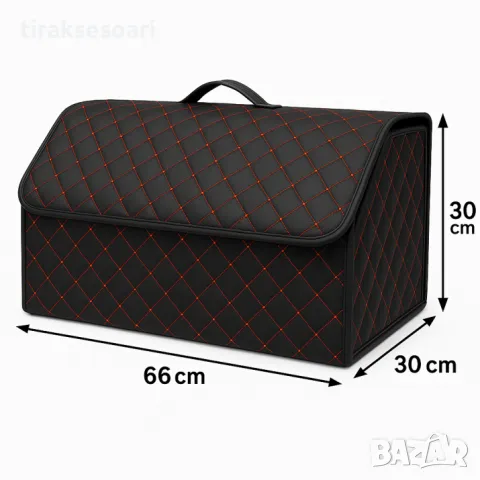 Черно с червено органайзер за багажник кутия за съхранение 66x30x30 см , снимка 2 - Аксесоари и консумативи - 50074538