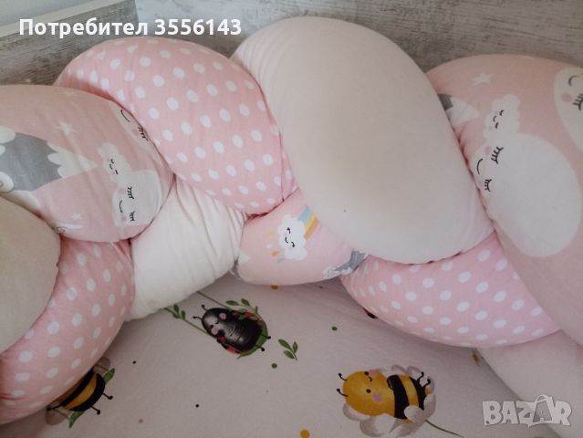Плитка /обиколник/ за детска кошара или легло - розова, снимка 1 - Бебешки легла и матраци - 46254974