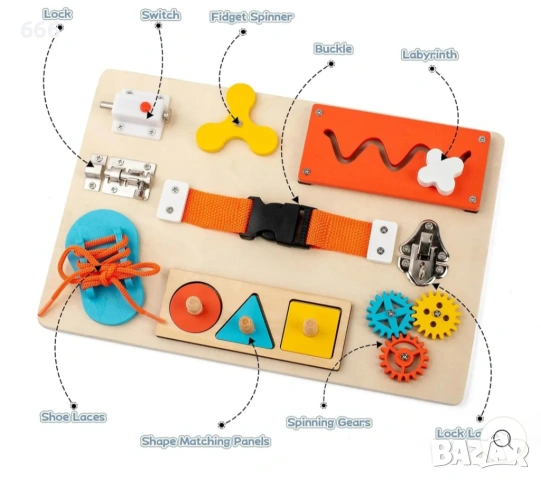 Детска игрална дъска 9 в 1 Монтесори, снимка 5 - Други - 53560955