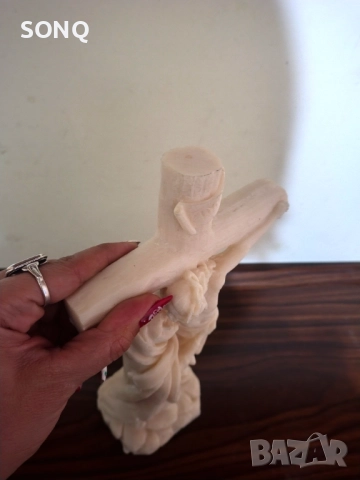 Страхотна Статуетка-Разпятие От Алабастър, снимка 13 - Статуетки - 52829856