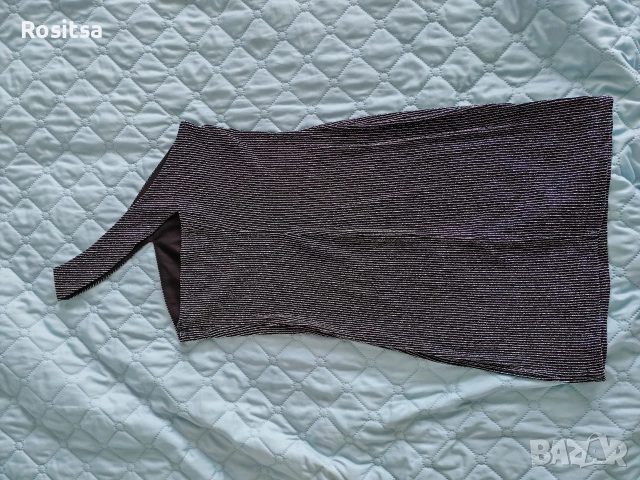 Празнична рокля със сребърни нишки, снимка 2 - Рокли - 52720031