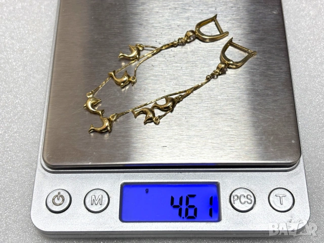 Златни Обеци-4,61 грама/14К (проба 585), снимка 14 - Обеци - 53645643