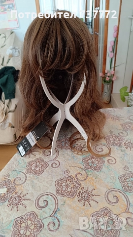 Светло кестенява с руси краища перука